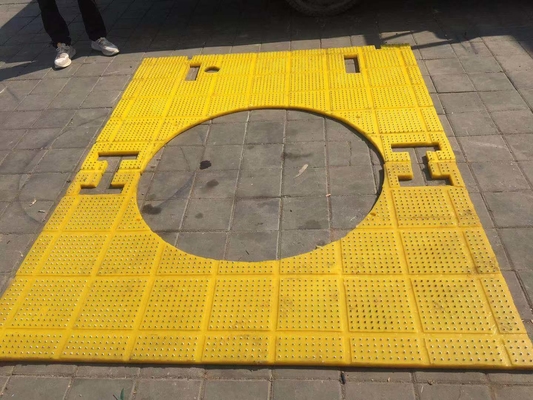 27 1/2 بوصة مضادة للانزلاق مضادة للانزلاق طاولة دوارة اللون الأصفر 2100MM * 1600MM مضادة للثقوب
