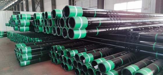 J55 API 5CT حفر غلاف الأنابيب 4 1/2 "- 20" معدات حقول النفط